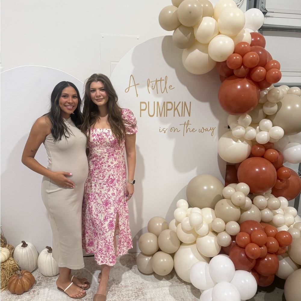 London Times Pink and White Floral Maxi Dress